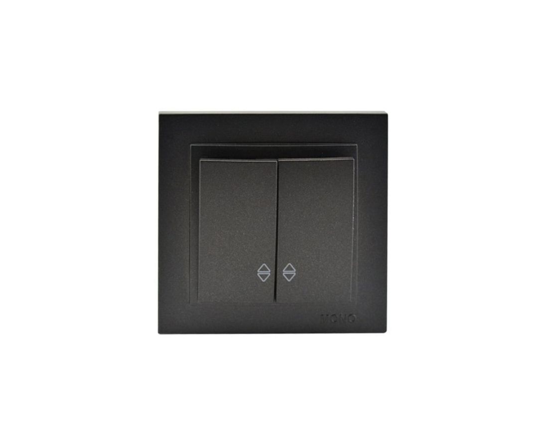 ჩამრთველი რევერსი ორიანი DESPINA Black - 102-202023-111 — როზეტები და ჩამრთველები